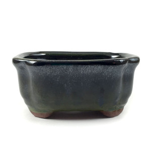 Six-sided Glazed Ceramic Bonsai Pot