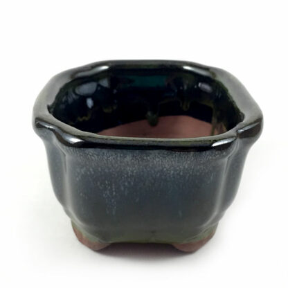 Six-sided Glazed Ceramic Bonsai Pot