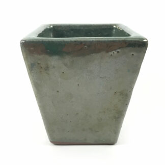 Glazed Ceramic Tapered Square Vase